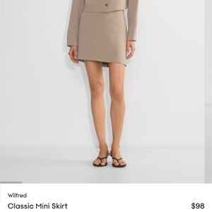 Aritzia Mini Skirt - Crepett High-rise A-line Japanese crepe mini skirt nomad